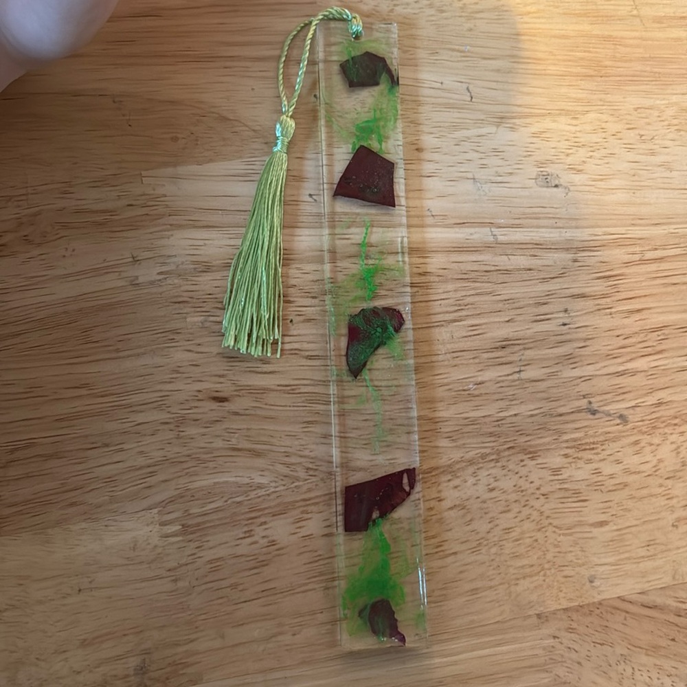 Resin bookmark